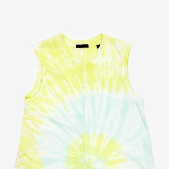 ATM Tie Dye Mini Dress Size S Sleeveless Cotton Summer Easy Fit Pockets - Picture 9 of 14